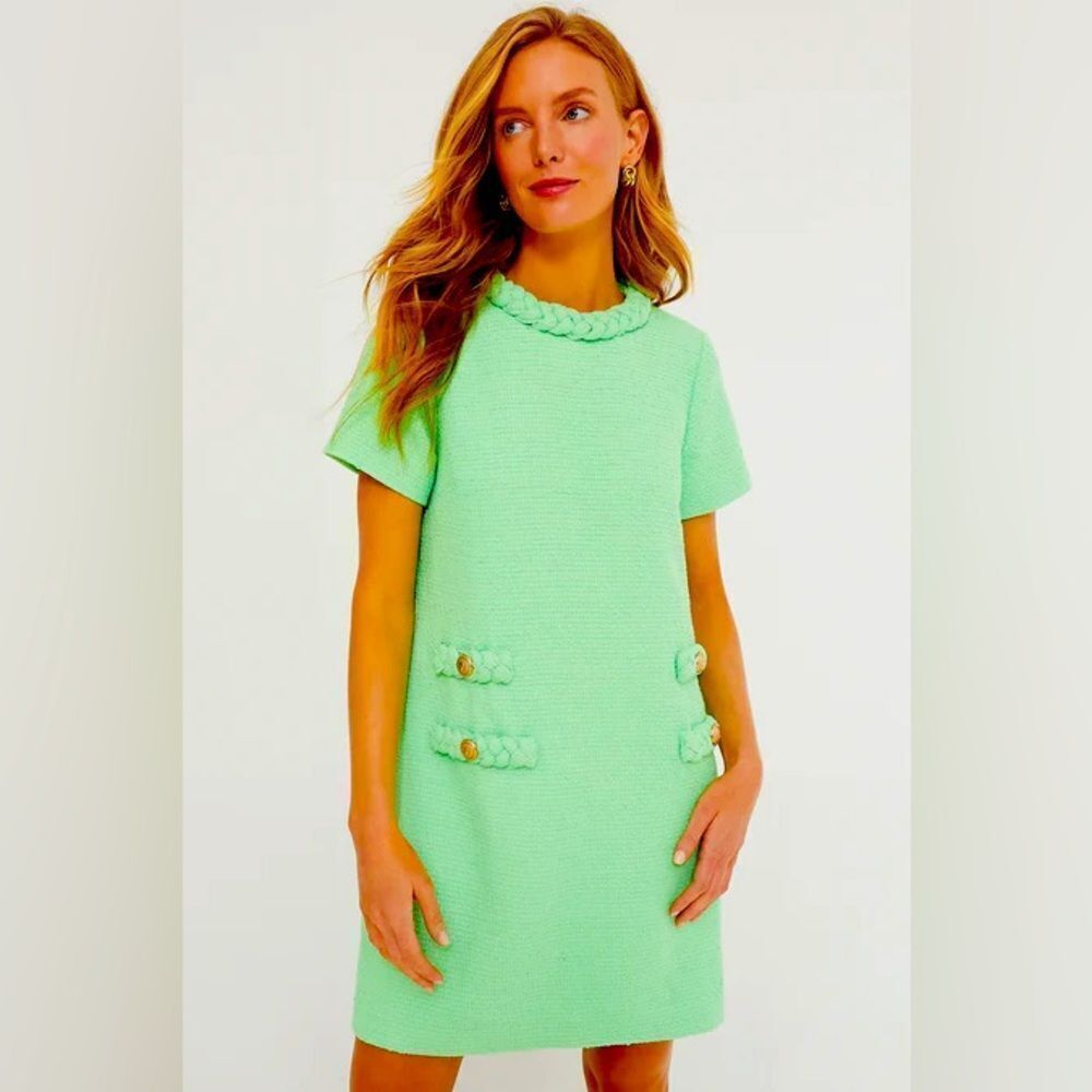 Tuckernuck Palm Beach Green Jackie Tweed Dress NWT - Picture 2 of 12